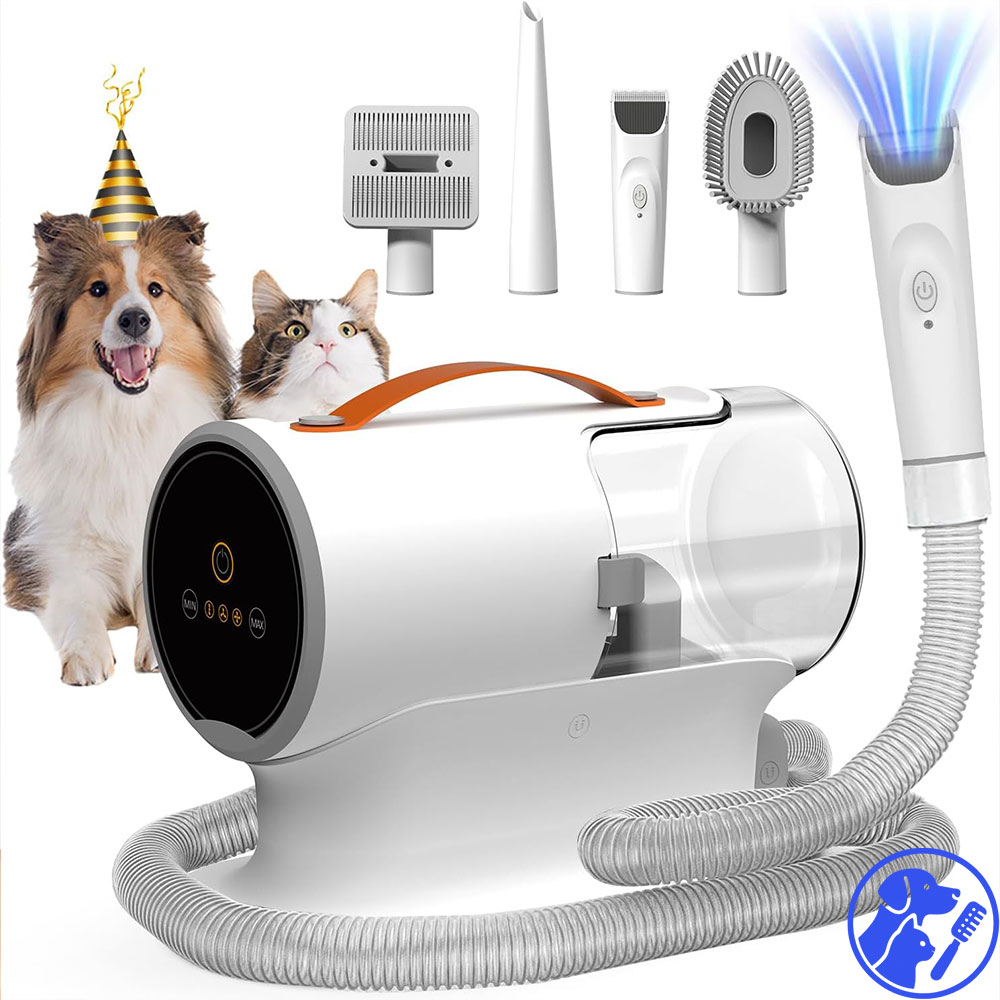 Dog-Grooming-Vacuum-Kit-with-Strong-Suction-and-Adjustable-Guide-Combs Dog Grooming Vacuum Kit with Strong Suction and Adjustable Guide Combs - Image 1